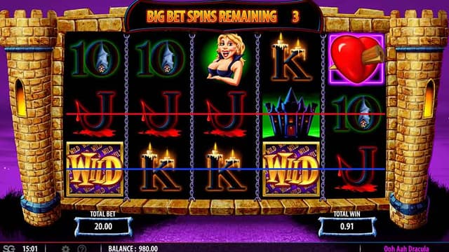 Printscreen of Barcrest Slot Ooh Aah Dracula