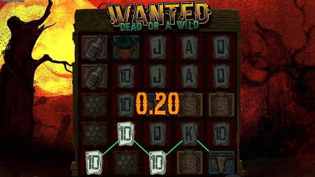 Printscreen of Hacksaw Gaming Dead or a Wild Slot Win