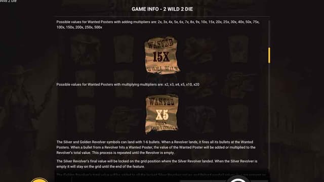 Printscreen of 2 Wild to Die Game Info