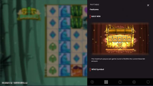 Printscreen of Big Bamboo Slot Max Win Value