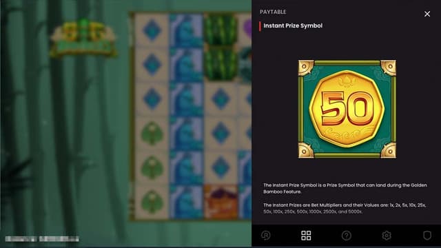 Printscreen of Big Bamboo Slot Payable Table