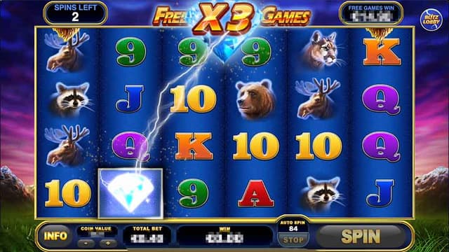 Printscreen of Buffalo Blitz Slot In The Free Spins Mode