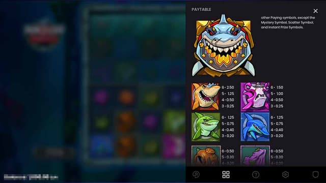 Printscreen of Razor Ways Slot Payable Table