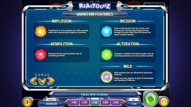 Printscreen of Reactoonz Quantum Features