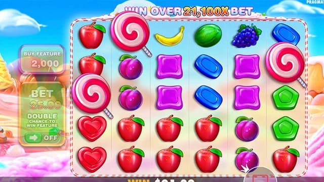 Printscreen of Sweet Bonanza special feature activation