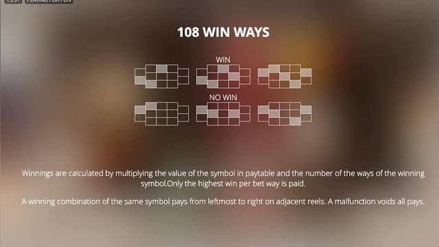 Tombstone Paylines of 108 Ways to Win